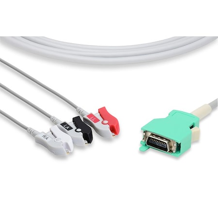 Nihon Kohden Direct-Connect ECG Cable - 3 Leads Pinch/Grabber